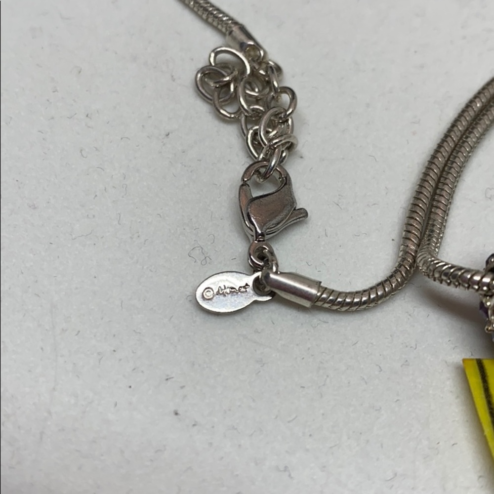 SALE! Monet silver tone chain with crystal bead. - Picture 7 of 7